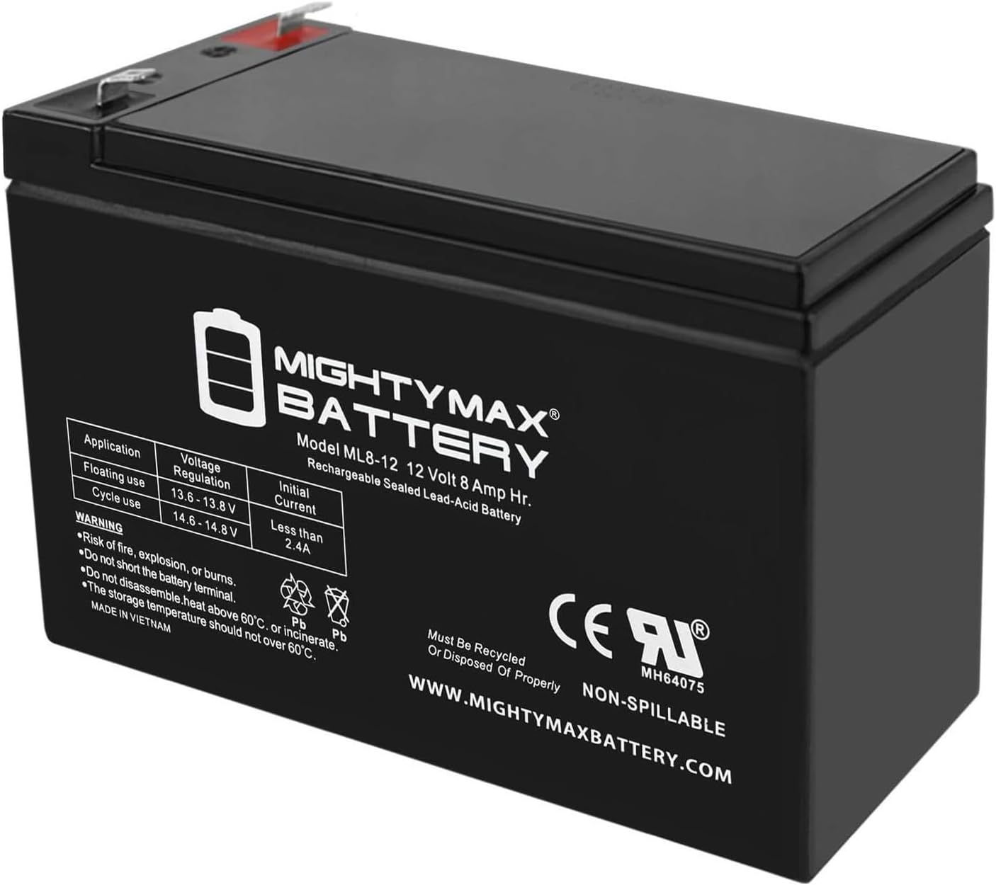 Mighty Max ML8-12 12V 8Ah F1